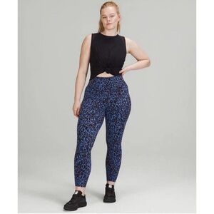 Lululemon Athletica Black and Blue Patterned Leggings